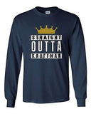 Long Sleeve Adult T-Shirt Straight Outta Kauffman Crown Baseball Sports Team DT