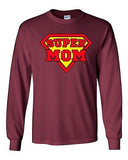 Long Sleeve Adult T-Shirt Super Mom Superhero Hero Mothers Day Gift Funny DT