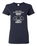 Ladies This Is What The World's Greatest Aunt Auntie Gift Novelty T-Shirt Tee