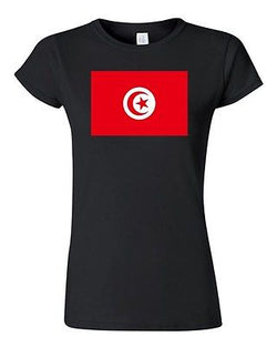 Junior Tunisia Country Flag Tunis Arabic State Nation Patriotic DT T-Shirt Tee
