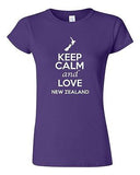 Junior Keep Calm And Love New Zealand Country Patriotic Novelty T-Shirt Tee