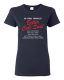 Ladies Better Call Saul Legal Lawyer Attorney At Law TV Funny Parody T-Shirt Tee