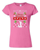Junior Merry Christmas Hunting Dog Animals Ugly Christmas Funny DT T-Shirt Tee