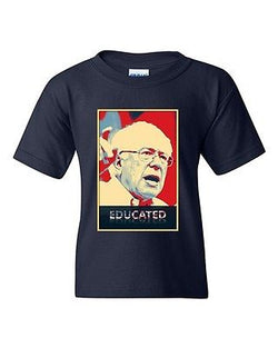 Educated Bernie Sanders 2016 Election Vote President DT Youth Kids T-Shirt Tee