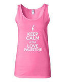 Junior Keep Calm And Love Palestine Country Nation Patriotic Sleeveless Tank Top
