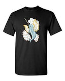 Flying Whale Rough Unicorn Tanya Ramsey Funny Artworks Art DT Adult T-Shirts Tee