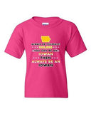 Always Be Yourself Unless You Can Be An Iowan Map DT Youth Kids T-Shirt Tee