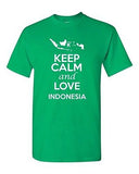 Keep Calm And Love Indonesia Country Nation Patriotic Novelty Adult T-Shirt Tee