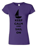Junior Keep Calm And Sail On Boat Sailboat Yacht Fishing Funny DT T-Shirt Tee