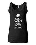 Junior Keep Calm And Love Syria Country Nation Patriotic Sleeveless Tank Top