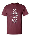 Keep Calm And Lax On Novelty Statement Graphics Adult T-Shirt Tee