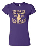 Junior Inhale The Good Sh*t Exhale The Bullsh*t Yoga Hatha Funny DT T-Shirt Tee