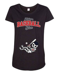 Future Baseball Star Boston Baby Fan Sports Team Ball Maternity DT T-Shirt Tee