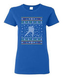Ladies Hockey Puck Helmet Jersey Sports Ball Team Ugly Christmas DT T-Shirt Tee