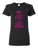 Ladies Keep Calm and Love Red Pandas Panda Animal Lover Panda Lover T-Shirt Tee
