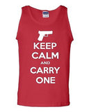 Keep Calm And Carry One Novelty Statement Graphics Adult Tank Top