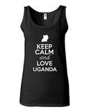 Junior Keep Calm And Love Uganda Country Nation Patriotic Sleeveless Tank Top