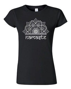 Junior Namaste Namaskar Om Aum Sanskrit Hindu Gift Funny DT T-Shirt Tee