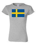 Junior Sweden Country Flag Swedish Stockholm State Nation Patriot DT T-Shirt Tee