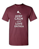 Keep Calm And Love Eritrea Country Nation Patriotic Novelty Adult T-Shirt Tee