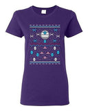 Ladies Star Ship Ugly Christmas Comic Space TV Movie Parody Funny DT T-Shirt Tee