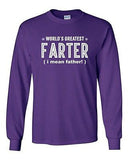 Long Sleeve Adult T-Shirt World's Greatest Farter I Mean Father Dad Funny DT
