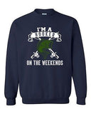 I'm A Hooker On The Weekends Fishing Fish Sea Funny Humor DT Crewneck Sweatshirt