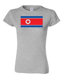 Junior North Korea Country Flag Pyongyang Korean Nation Patriotic DT T-Shirt Tee
