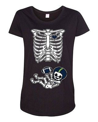 Baby Skeleton Seattle Football Maternity DT T-Shirt Tee