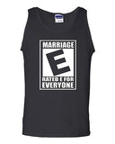 Rated E Marriage Is For Everyone Novelty Statement Graphics Adult Tank Top