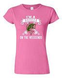 Junior I'm A Hooker On The Weekends Fishing Fish Girl Funny Humor DT T-Shirt Tee
