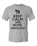 Keep Calm And Vote Democrat Politics Novelty Statement Adult T-Shirt Tee