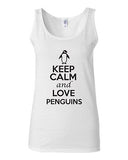 Junior Keep Calm And Love Penguins Birds Novelty Statement Tank Top