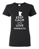 Ladies Keep Calm And Love Minnesota Country People Nation Patriotic T-Shirt Tee