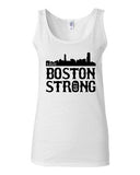 Junior Boston Strong Skyline 617 Novelty State Campaign Slogan Graphic Tank Top