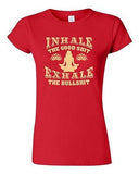 Junior Inhale The Good Sh*t Exhale The Bullsh*t Yoga Hatha Funny DT T-Shirt Tee
