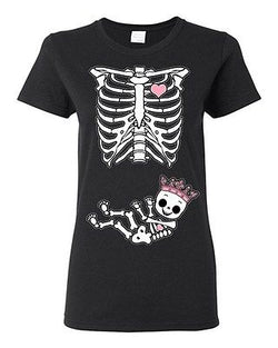 Princess Crown Baby Girl Skeleton Ladies DT T-Shirt Tee