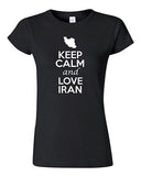 Junior Keep Calm And Love Iran Country Nation Patriotic Novelty T-Shirt Tee