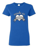 Made in 1975 40th Birthday Heart Crest Over The Hill Party DT Ladies T-Shirt Tee