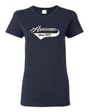 Ladies Awesome Since 1977 With Tail Happy Birthday Gift Funny DT T-Shirt Tee