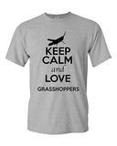 Keep Calm And Love Grasshoppers Mantis Insect Animal Lover Adult T-Shirt Tee