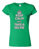 Junior Keep Calm And Take A Selfie Selfy Photo Camera Funny Humor DT T-Shirt Tee