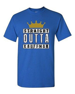 Straight Outta Kauffman Crown Baseball Sports DT Adult T-Shirt Tee