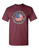 Undefeated World War Champ Belt USA America Patriotic Power DT Adult T-Shirt Tee