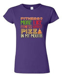 Junior Fitness? More Like Fitness Whole Pizza In My Mouth Funny DT T-Shirt Tee