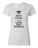 Ladies Keep Calm and Love Red Pandas Panda Animal Lover Panda Lover T-Shirt Tee