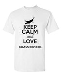 Keep Calm And Love Grasshoppers Mantis Insect Animal Lover Adult T-Shirt Tee