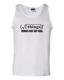 Things Just Got Real Math Problems Novelty Statement Graphics Adult Tank Top