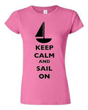 Junior Keep Calm And Sail On Boat Sailboat Yacht Fishing Funny DT T-Shirt Tee