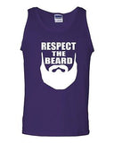 Respect The Beard Funny Humor Novelty Statement Graphics Adult Tank Top